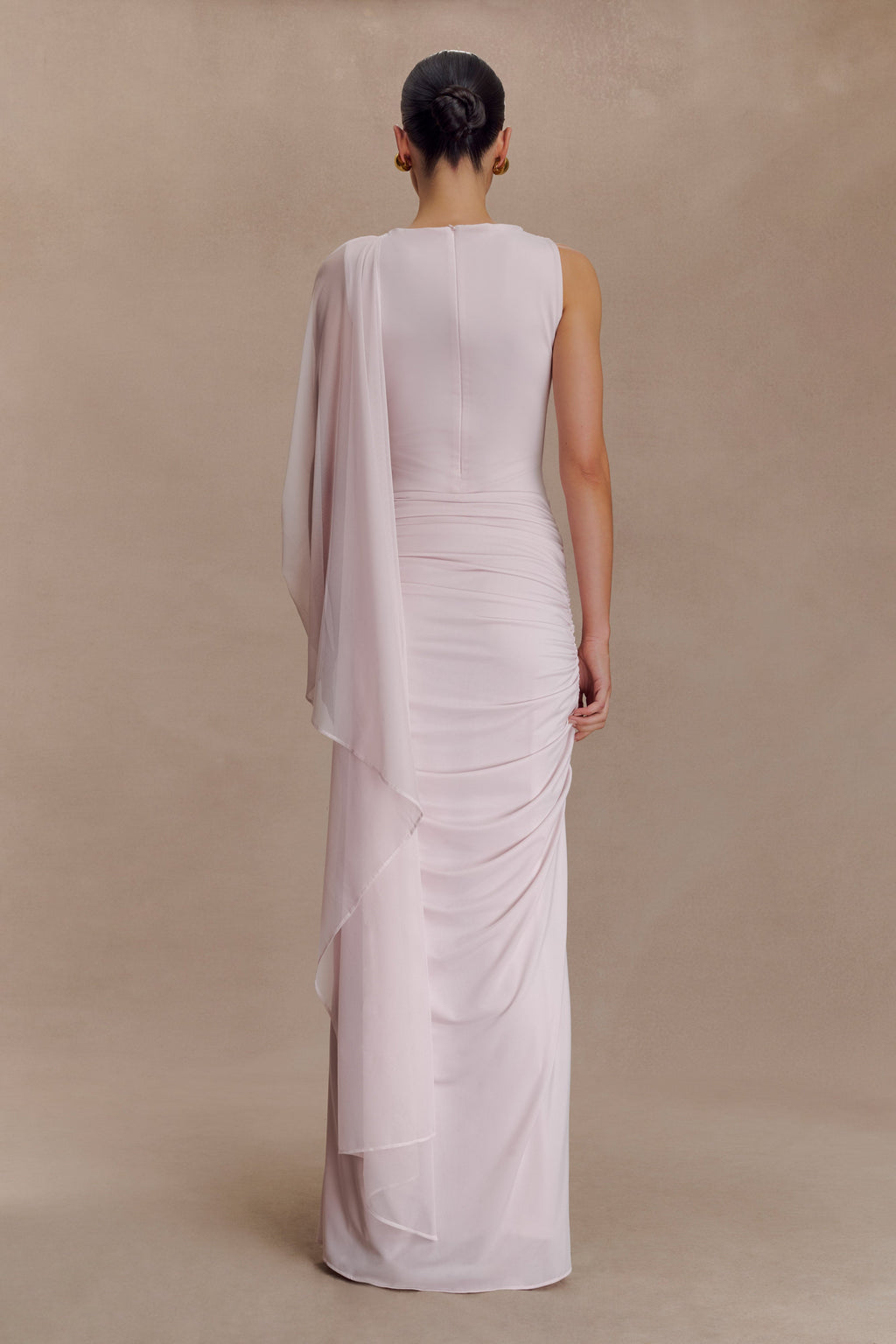 Amandine Ruched Slinky Maxi Dress