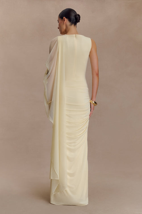 Amandine Ruched Slinky Maxi Dress