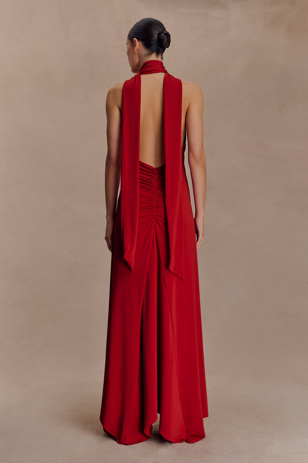 Juliet Slinky Maxi Dress With Scarf