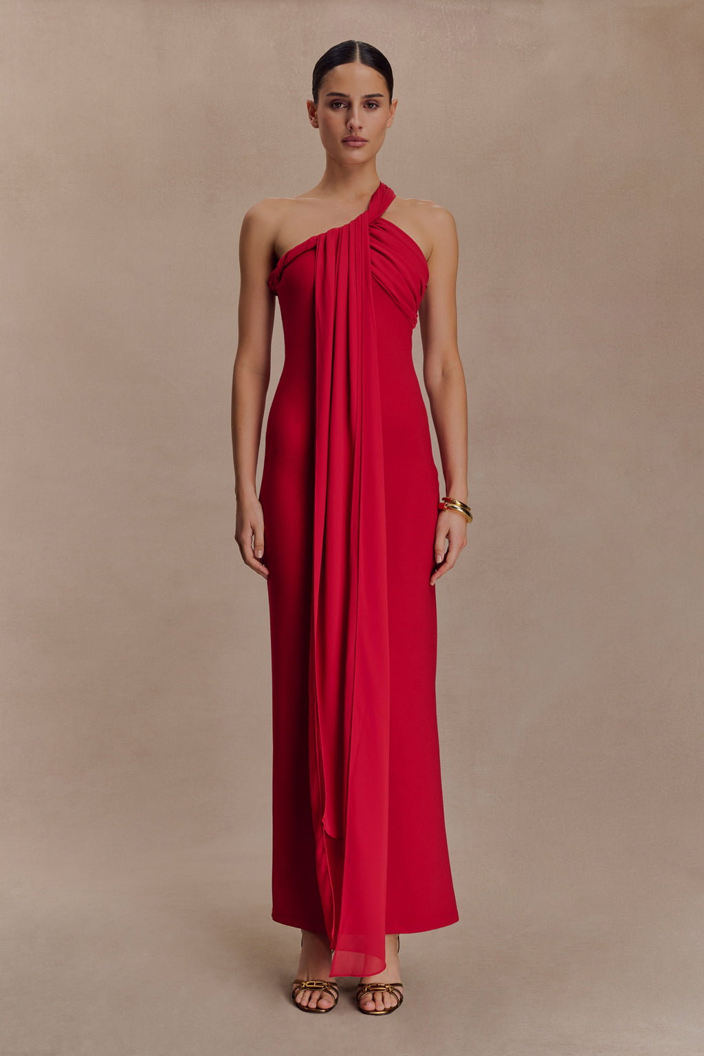 Philippa Knotted Crepe Maxi Dress