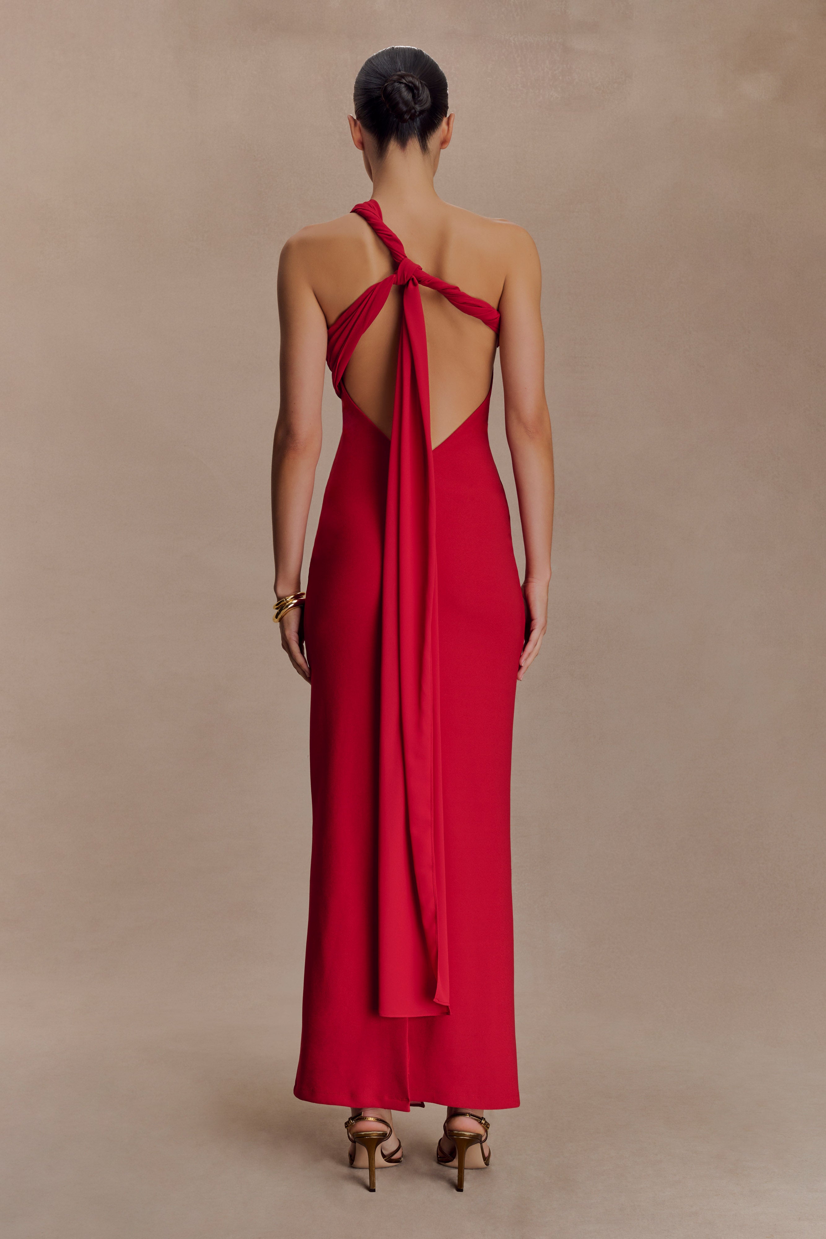 Philippa Knotted Crepe Maxi Dress