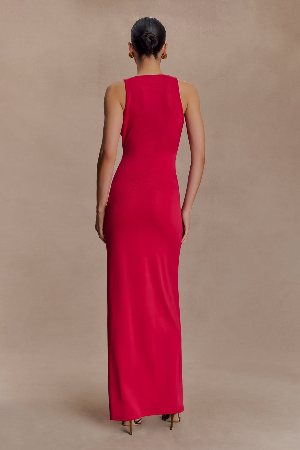 Stella Draped Slinky Maxi Dress