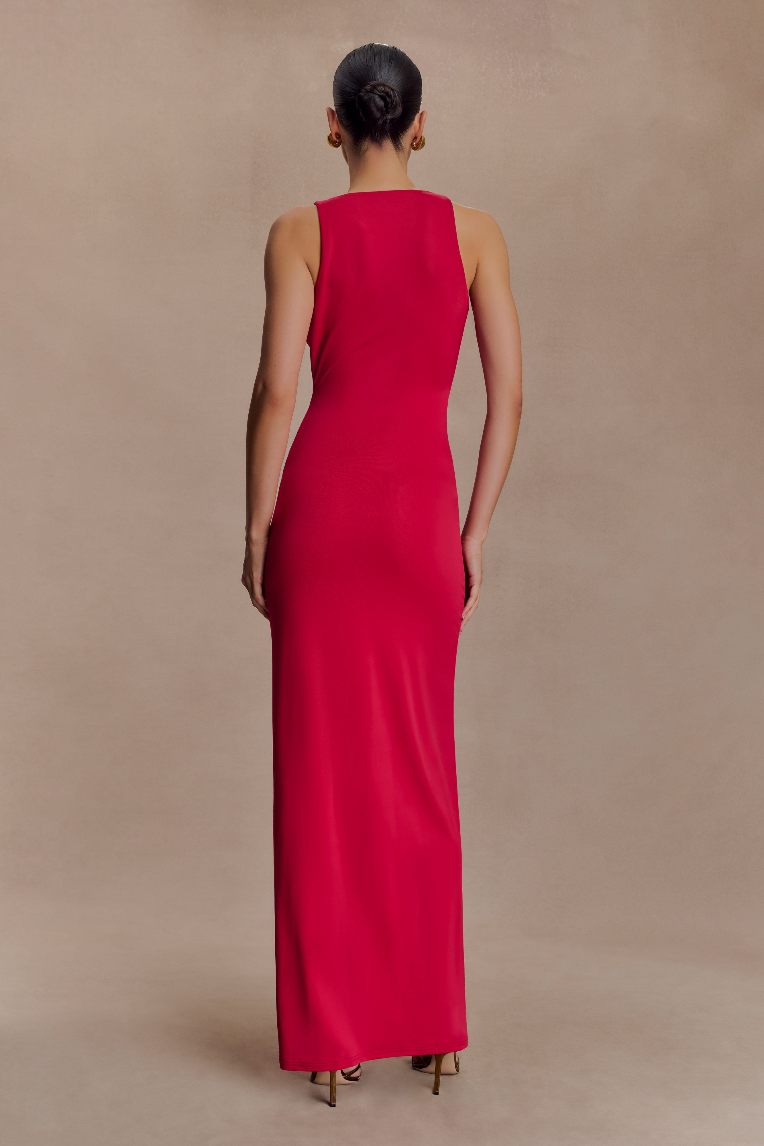 Stella Draped Slinky Maxi Dress