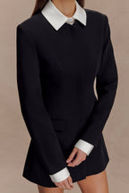 Gretchen Suiting Mini Dress in Black – Chic&Drifts
