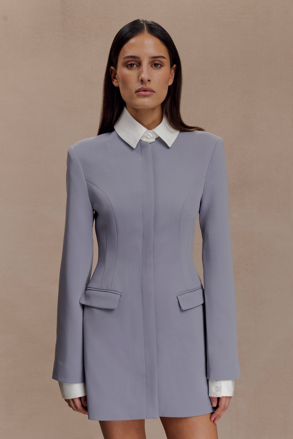 Gretchen Suiting Mini Dress in Black – Chic&Drifts