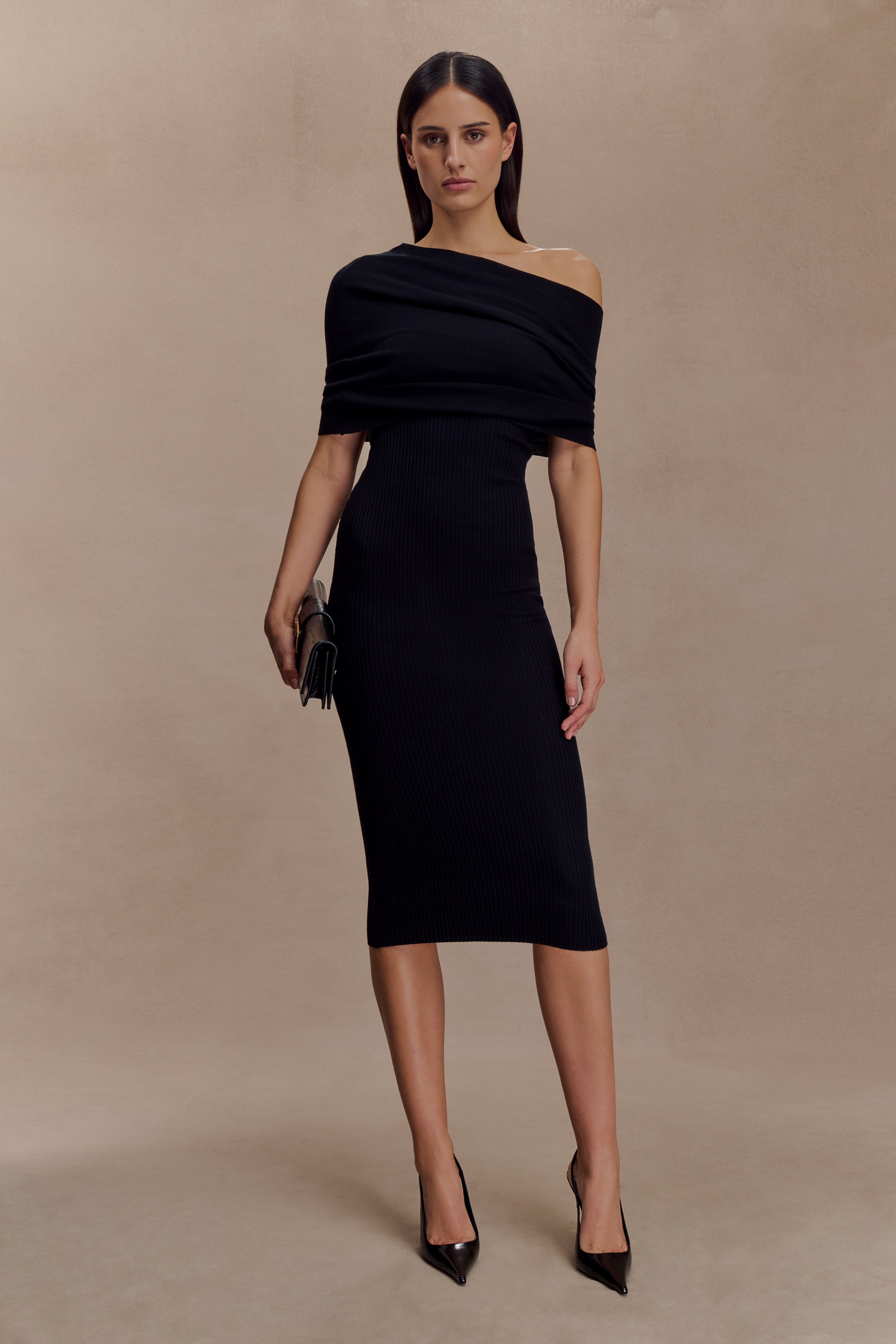 Zandie Cashmere Blend Knit Midi Dress