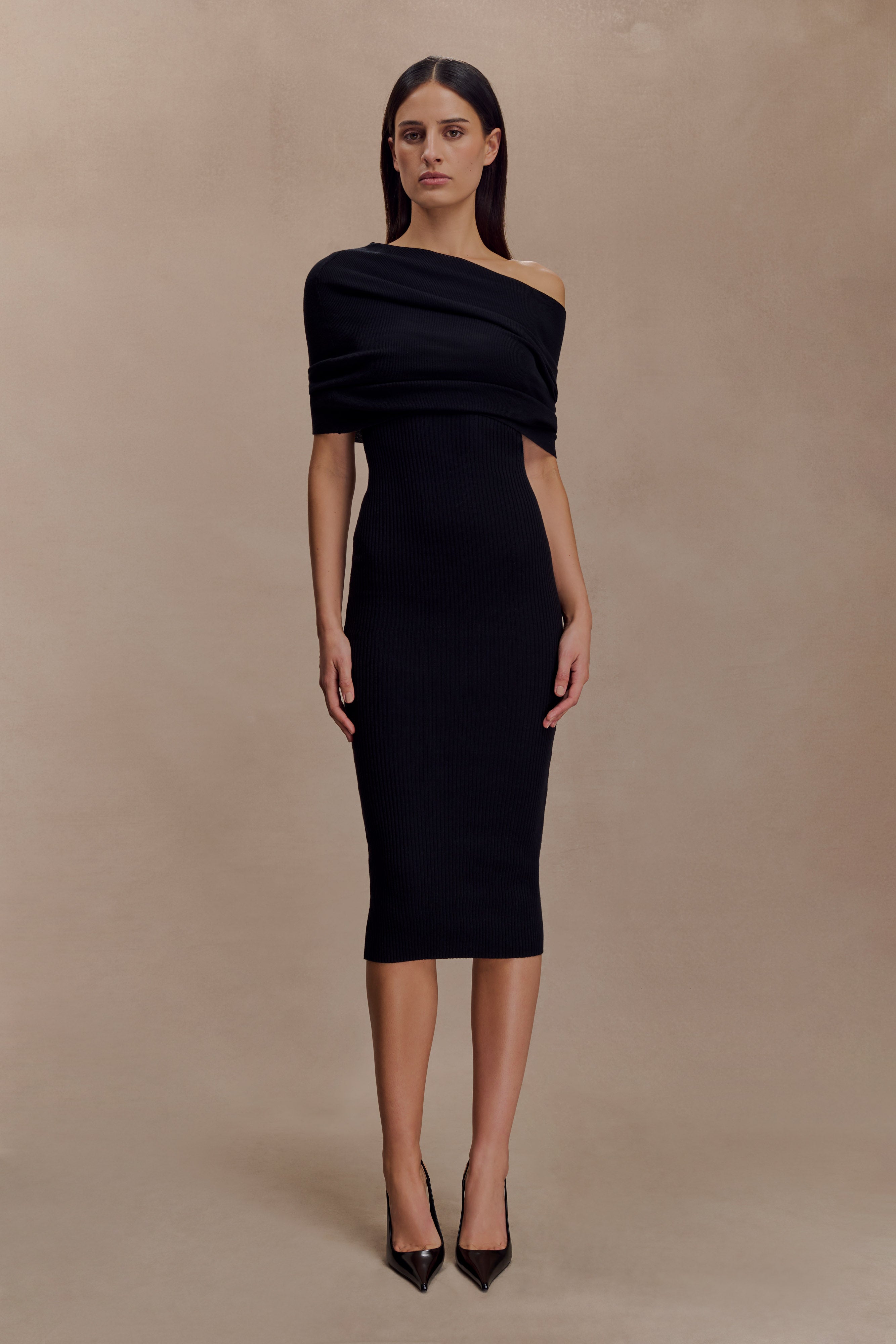 Zandie Cashmere Blend Knit Midi Dress