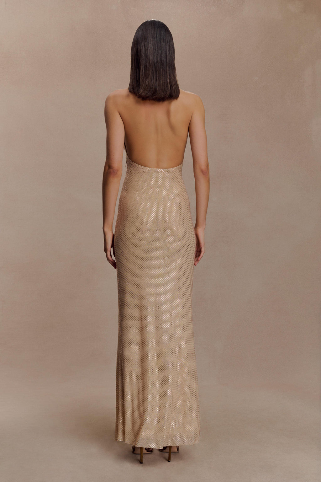 Harriet Halter Neck Diamante Maxi Dress in Navy – Chic&Drifts