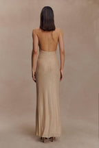 Harriet Halter Neck Diamante Maxi Dress in Navy – Chic&Drifts