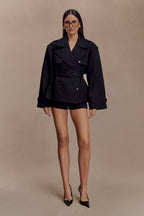 Alden Short Trench Jacket in Black – Chic&Drifts