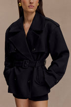 Alden Short Trench Jacket in Black – Chic&Drifts