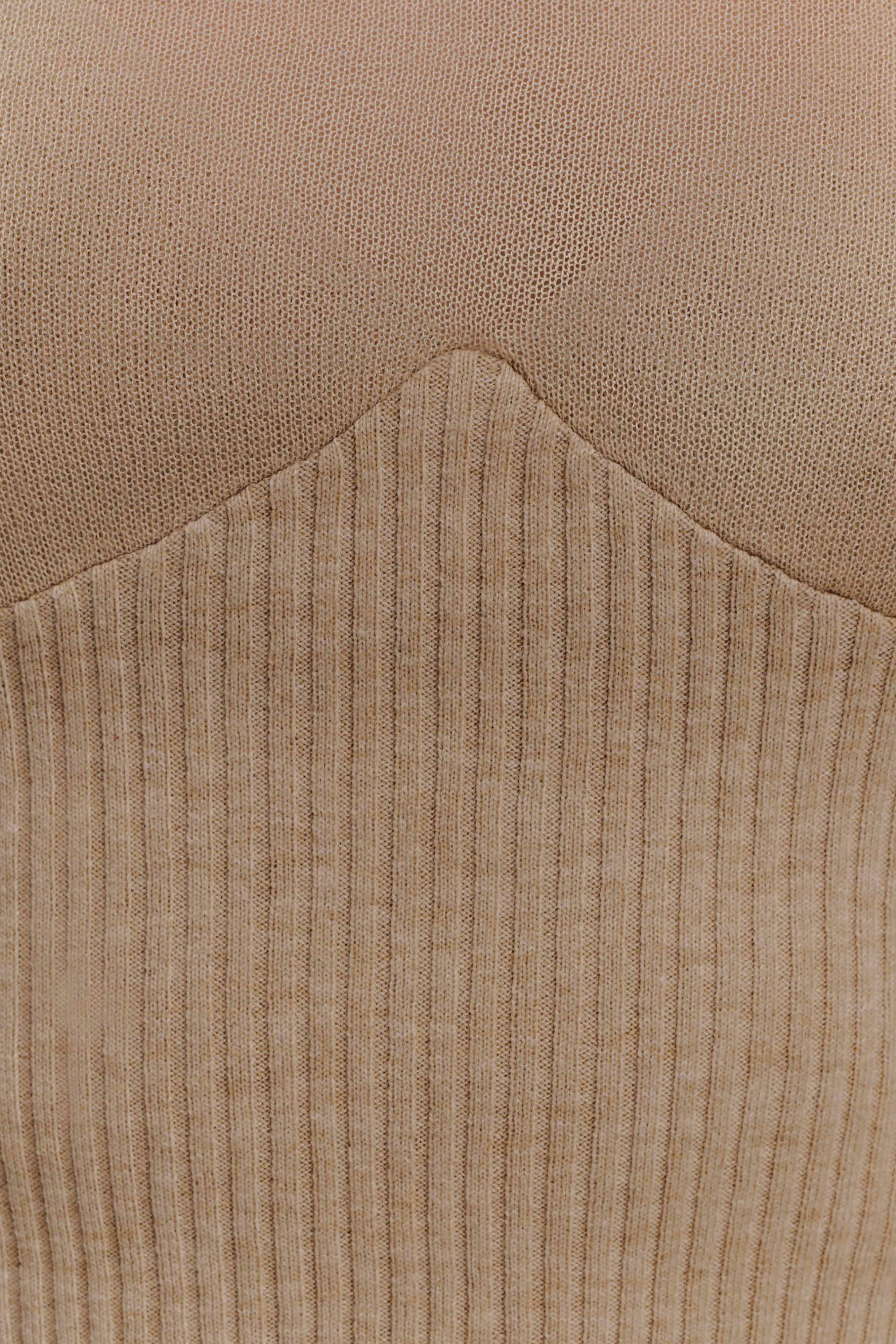 Brionee Silk Blend Knit Top in Sand – Chic&Drifts