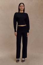 Kerrymae Straight Leg Knit Trousers in Black – Chic&Drifts