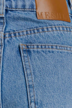 Carlene Cuffed Denim Shorts in Classic Blue – Chic&Drifts