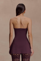 Anette Bandage Knit Strapless Top in Chocolate – Chic&Drifts