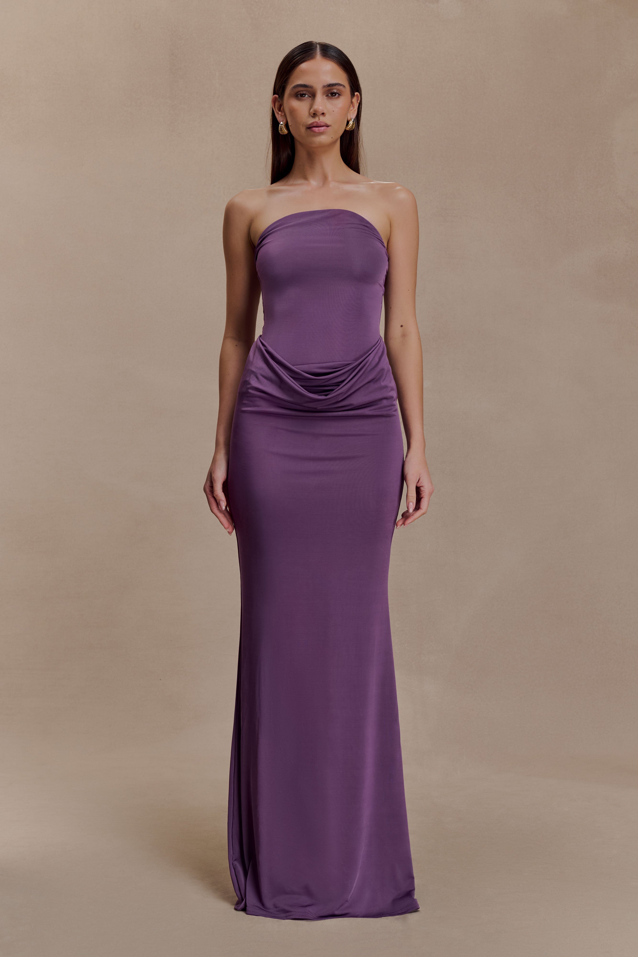 Madison Strapless Slinky Maxi Dress