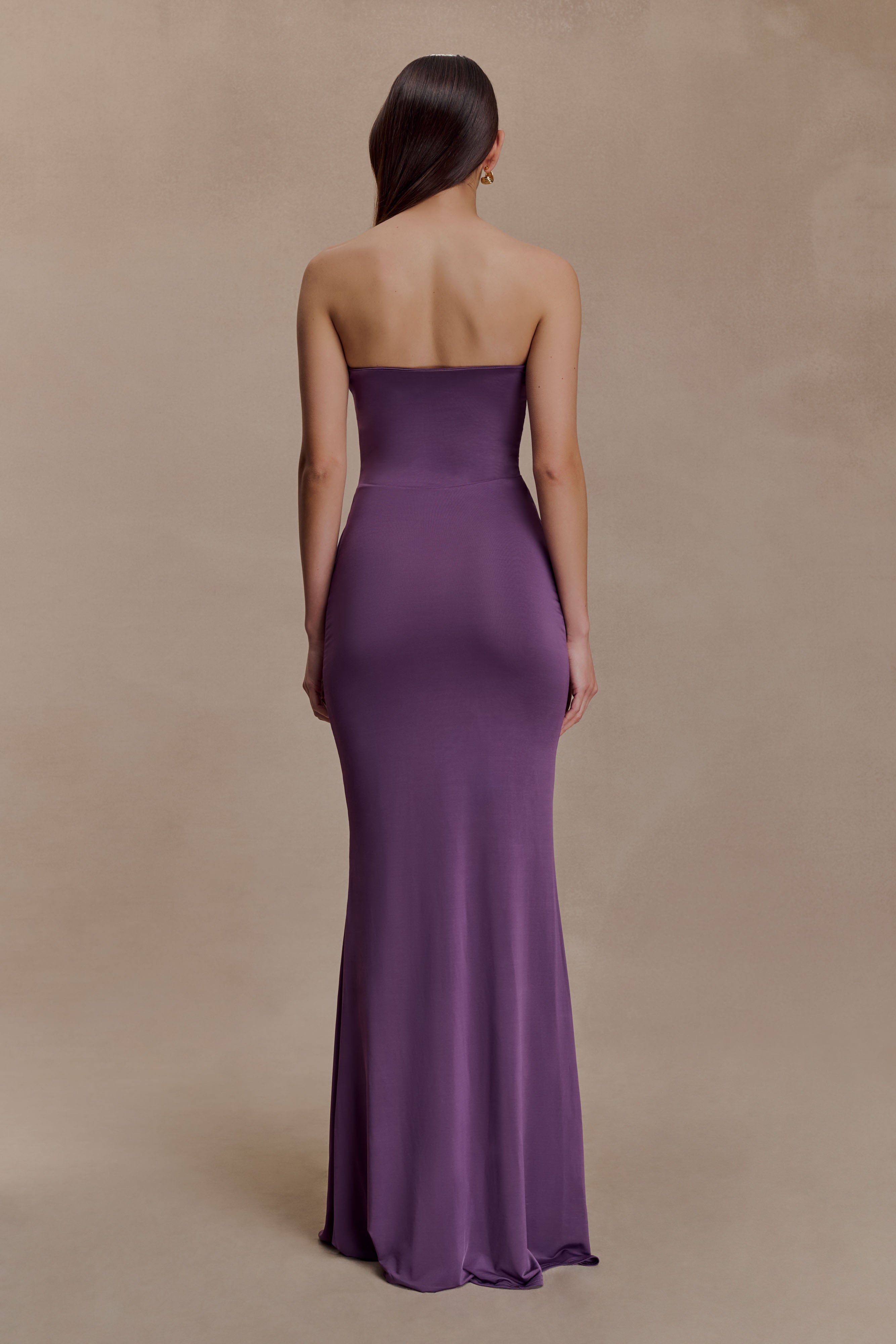 Madison Strapless Slinky Maxi Dress