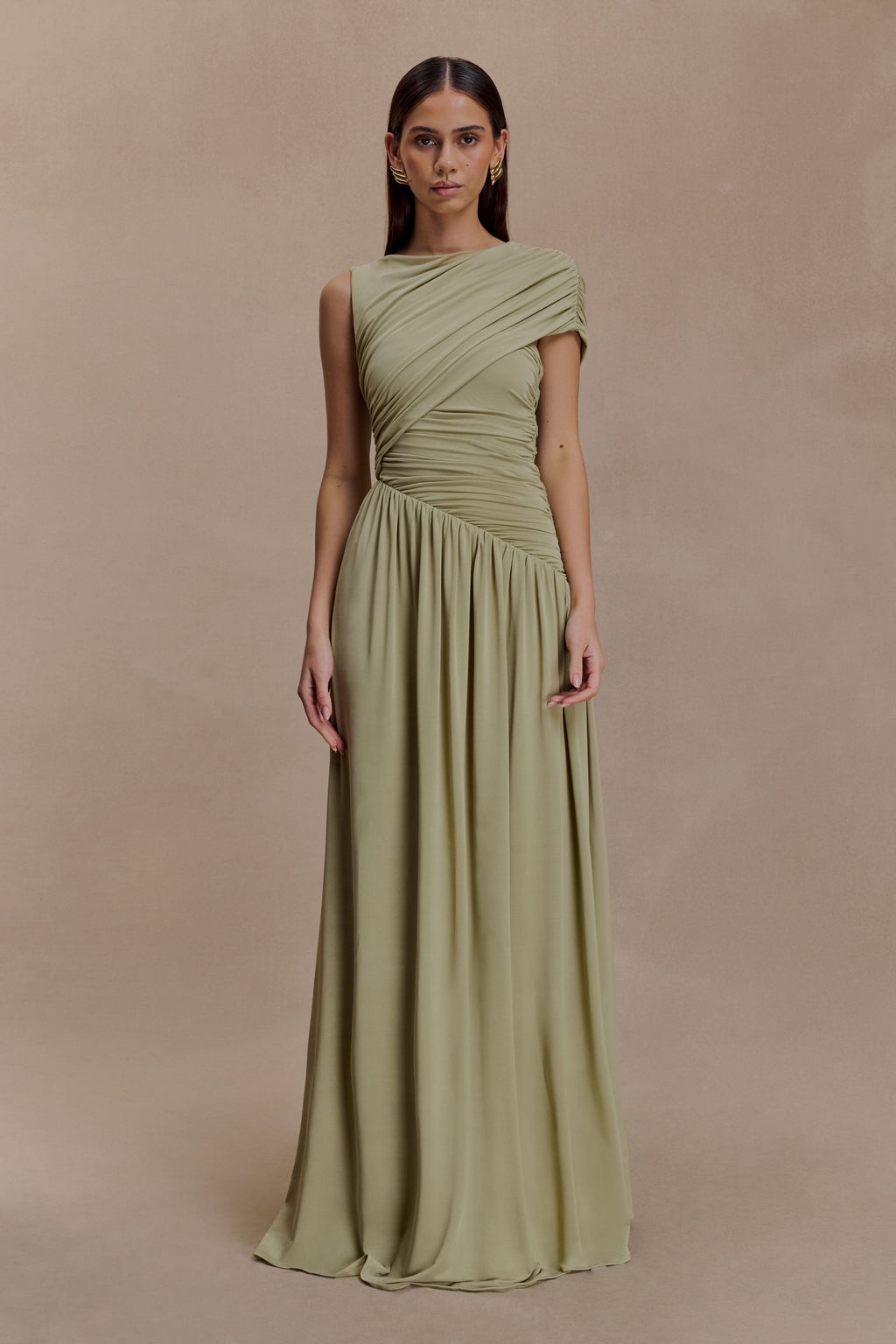 Ayeshya Slinky Asymmetric Maxi Dress