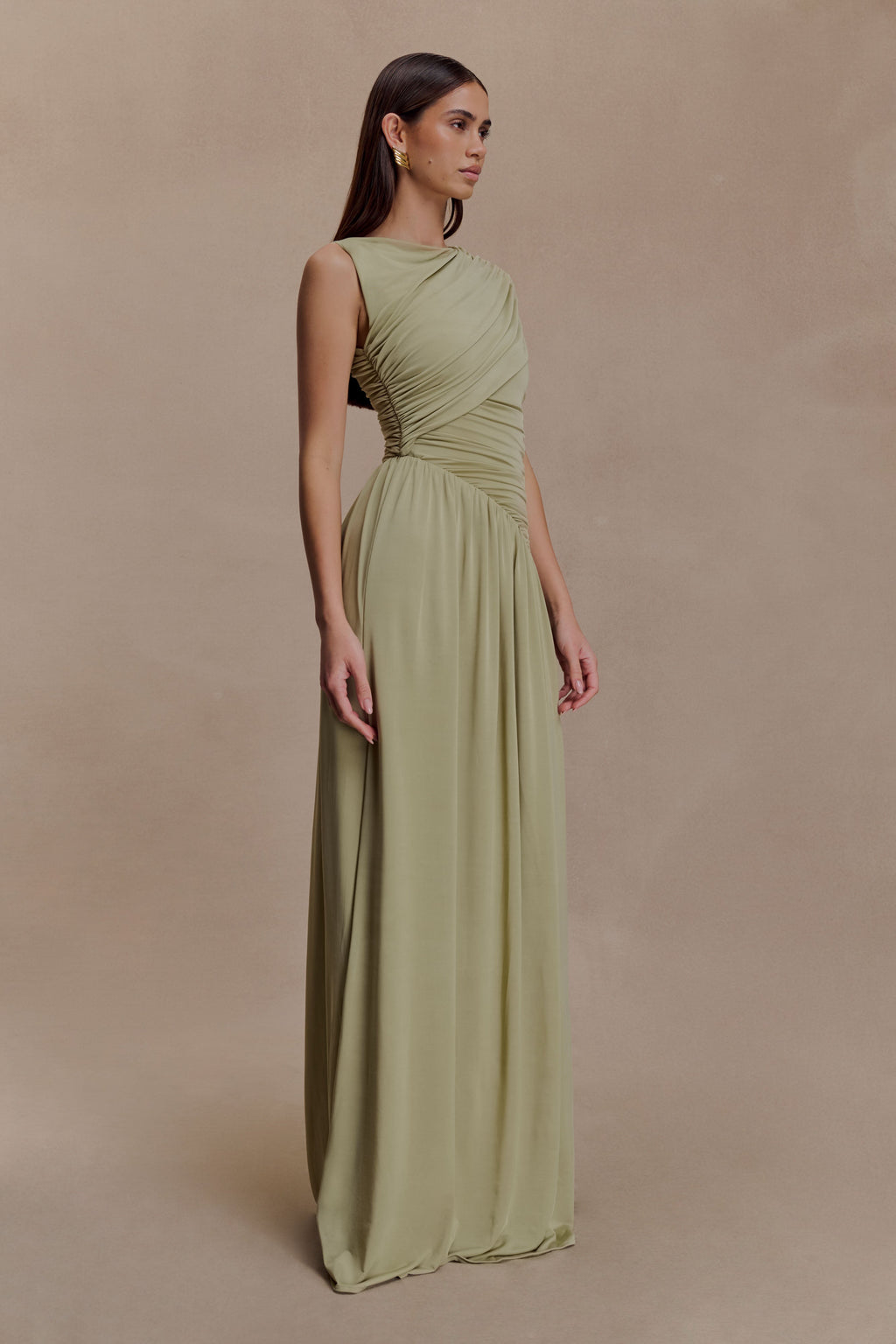 Ayeshya Slinky Asymmetric Maxi Dress