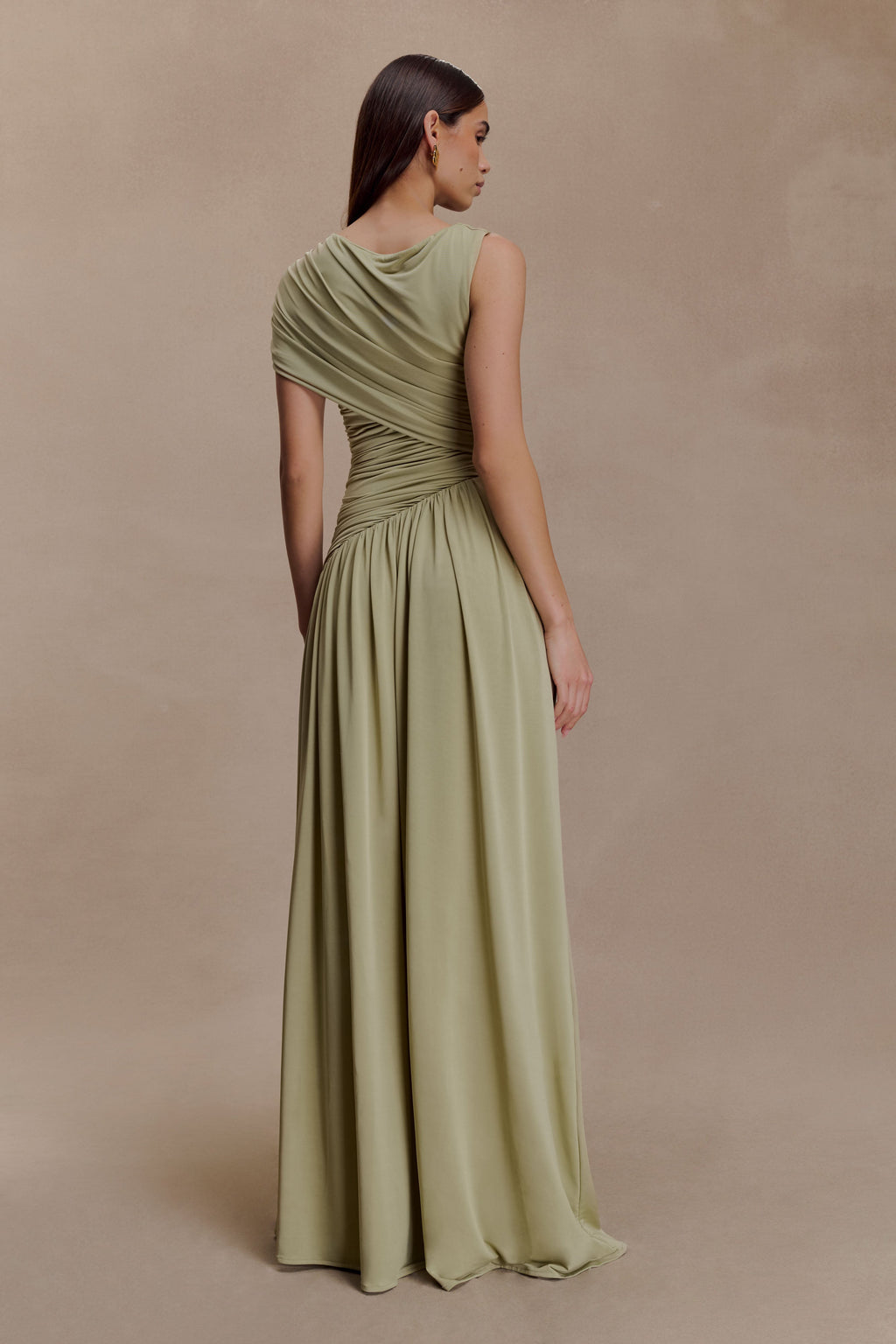 Ayeshya Slinky Asymmetric Maxi Dress