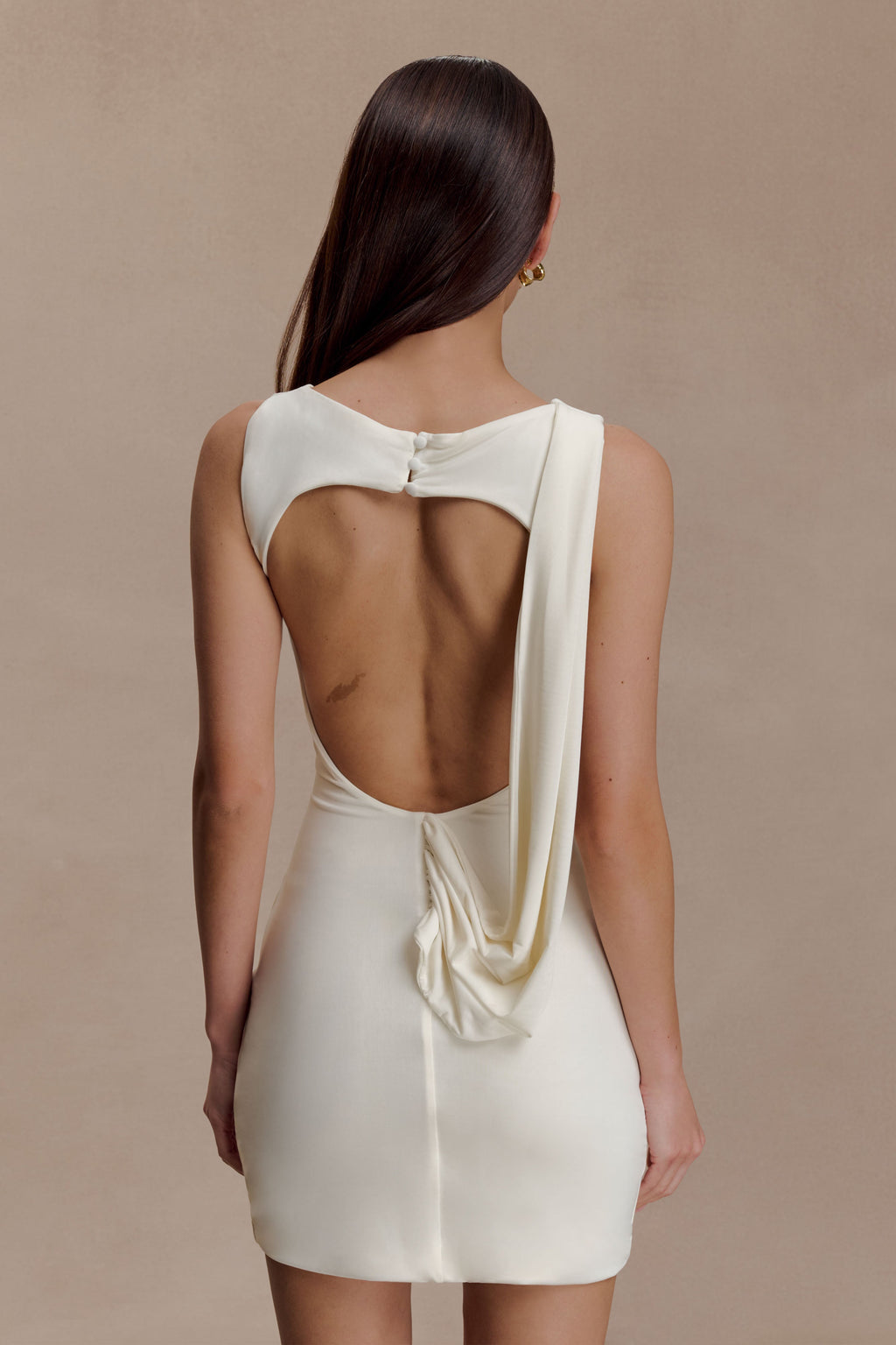 Henley Slinky Drape Mini Dress