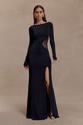 Megan Slinky And Mesh Maxi Dress