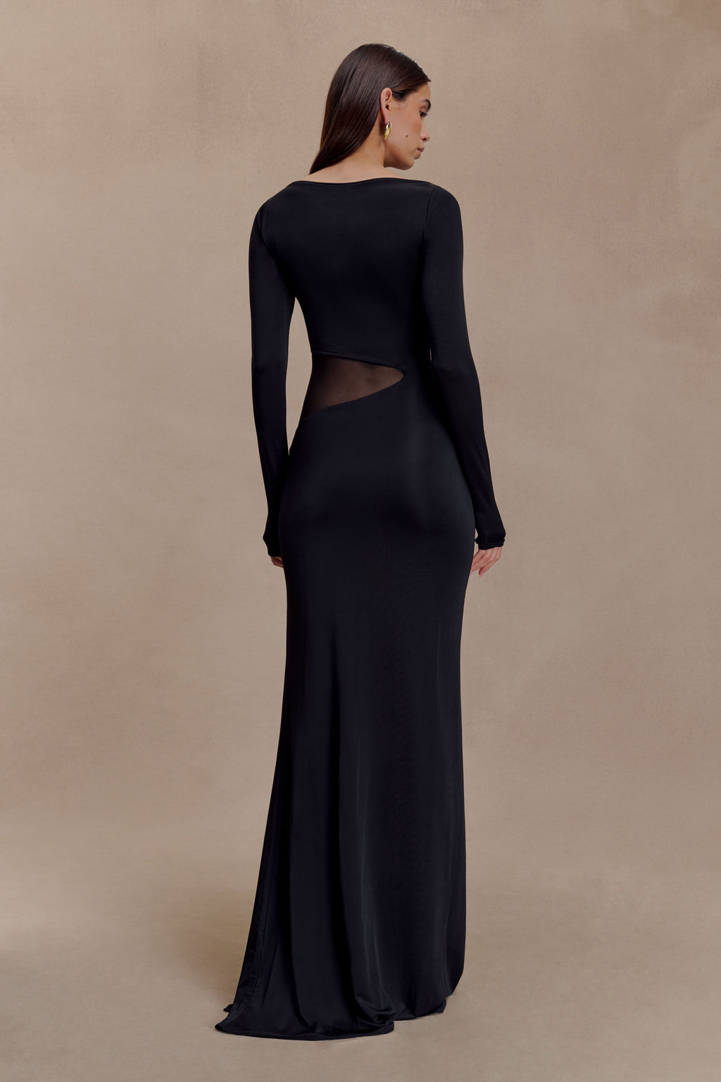 Megan Slinky And Mesh Maxi Dress