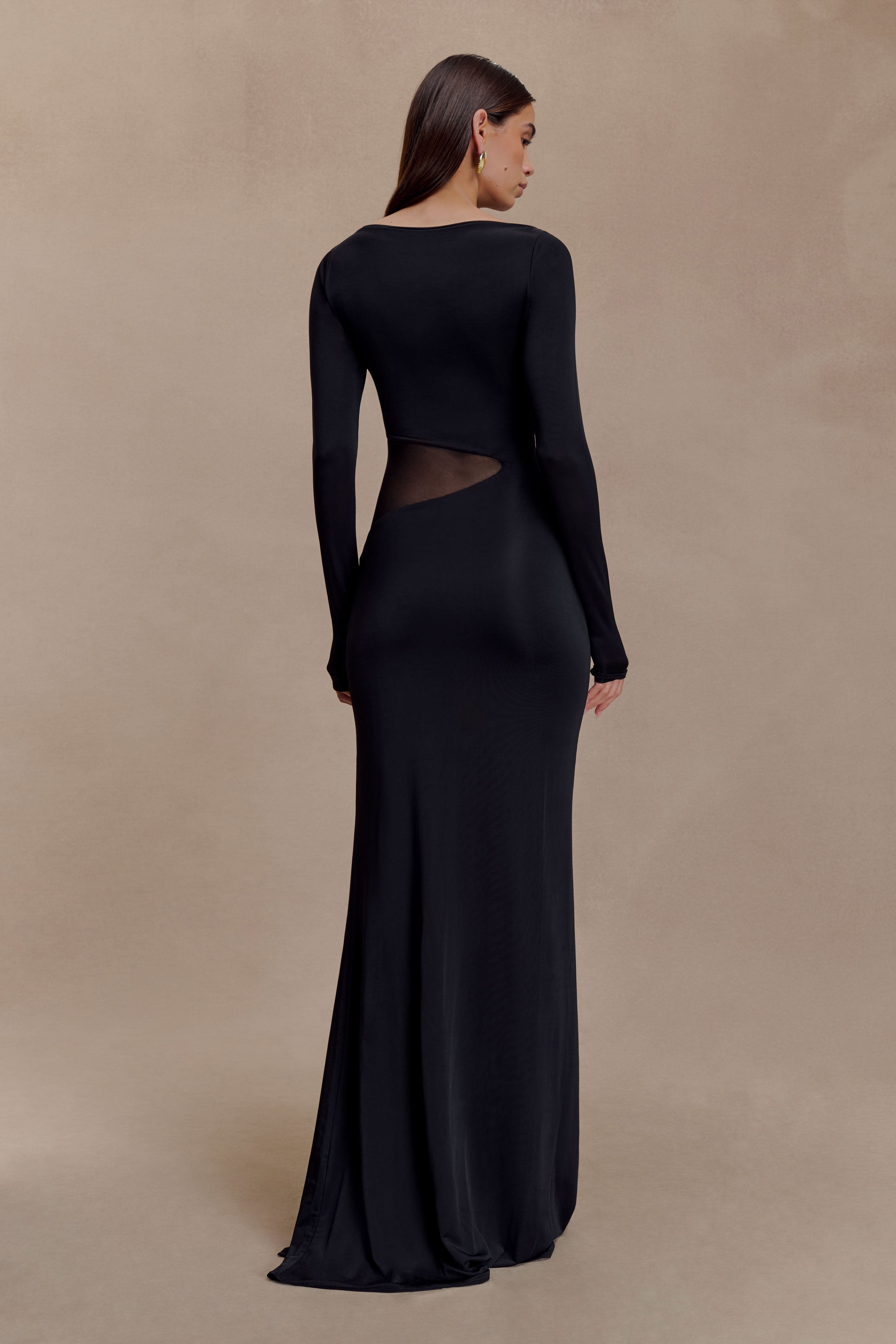 Megan Slinky And Mesh Maxi Dress