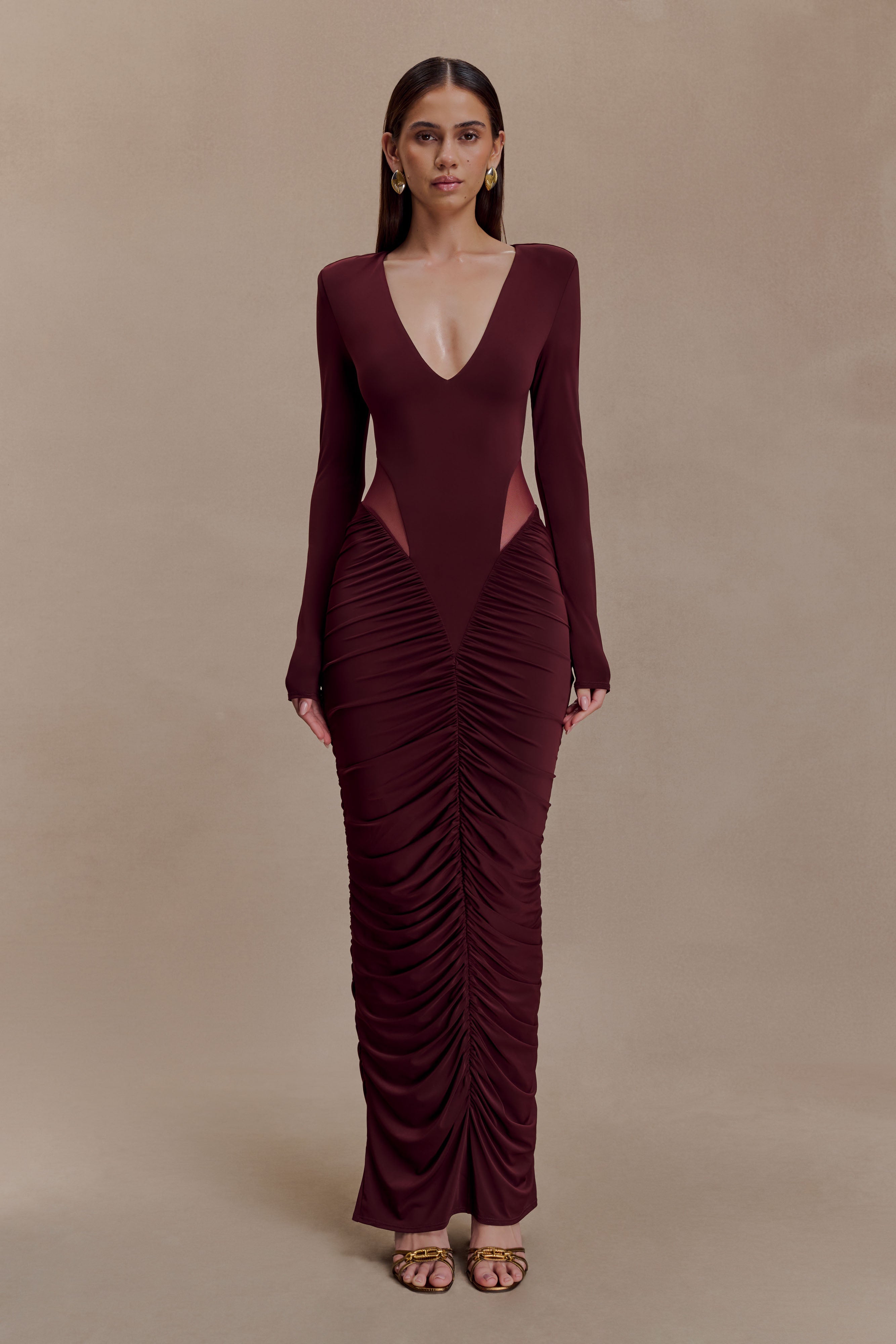 Louanne Slinky Long Sleeve Maxi Dress