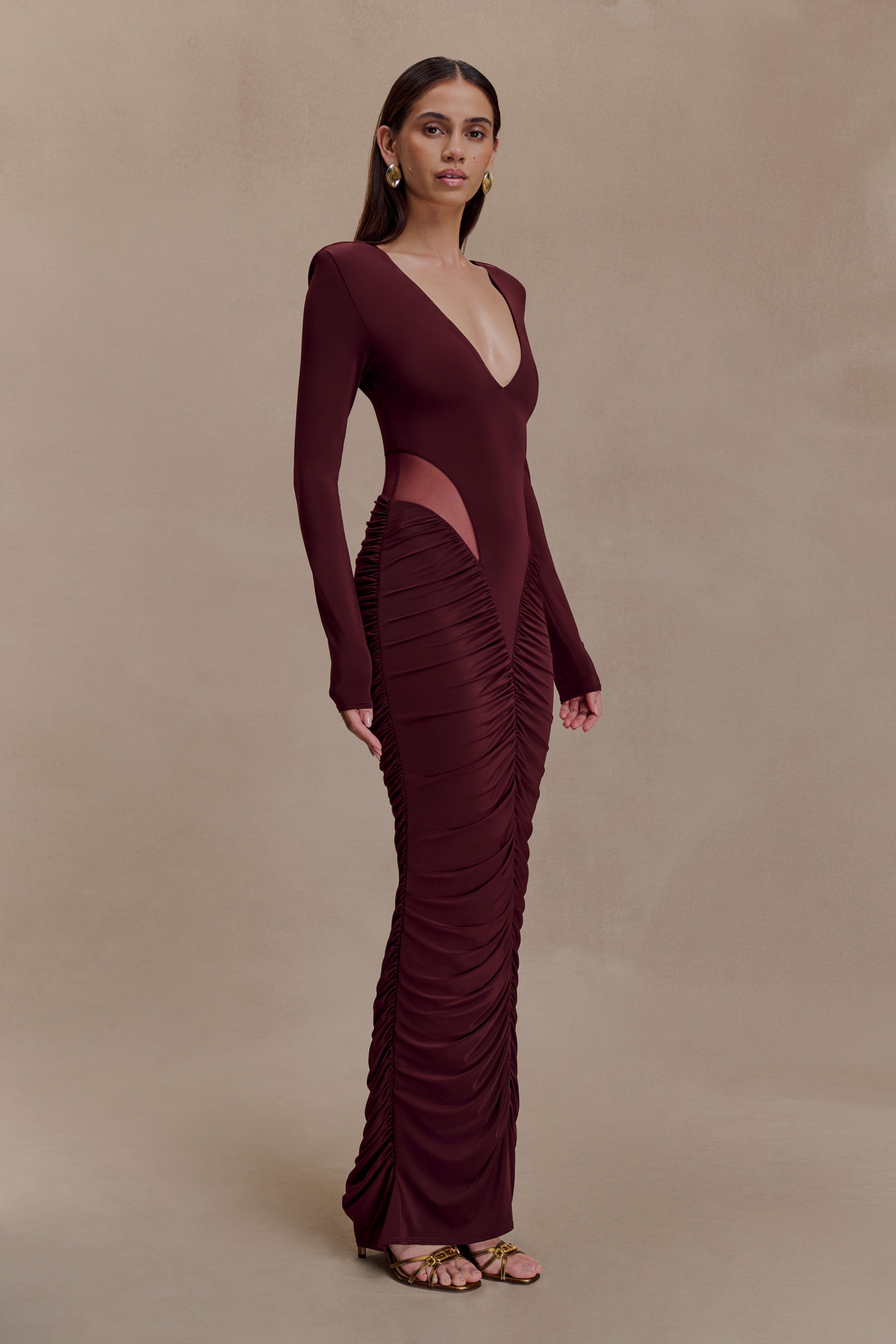 Louanne Slinky Long Sleeve Maxi Dress
