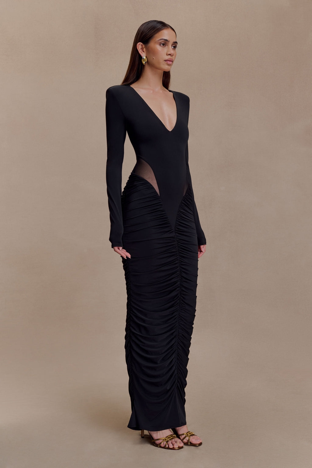 Louanne Slinky Long Sleeve Maxi Dress