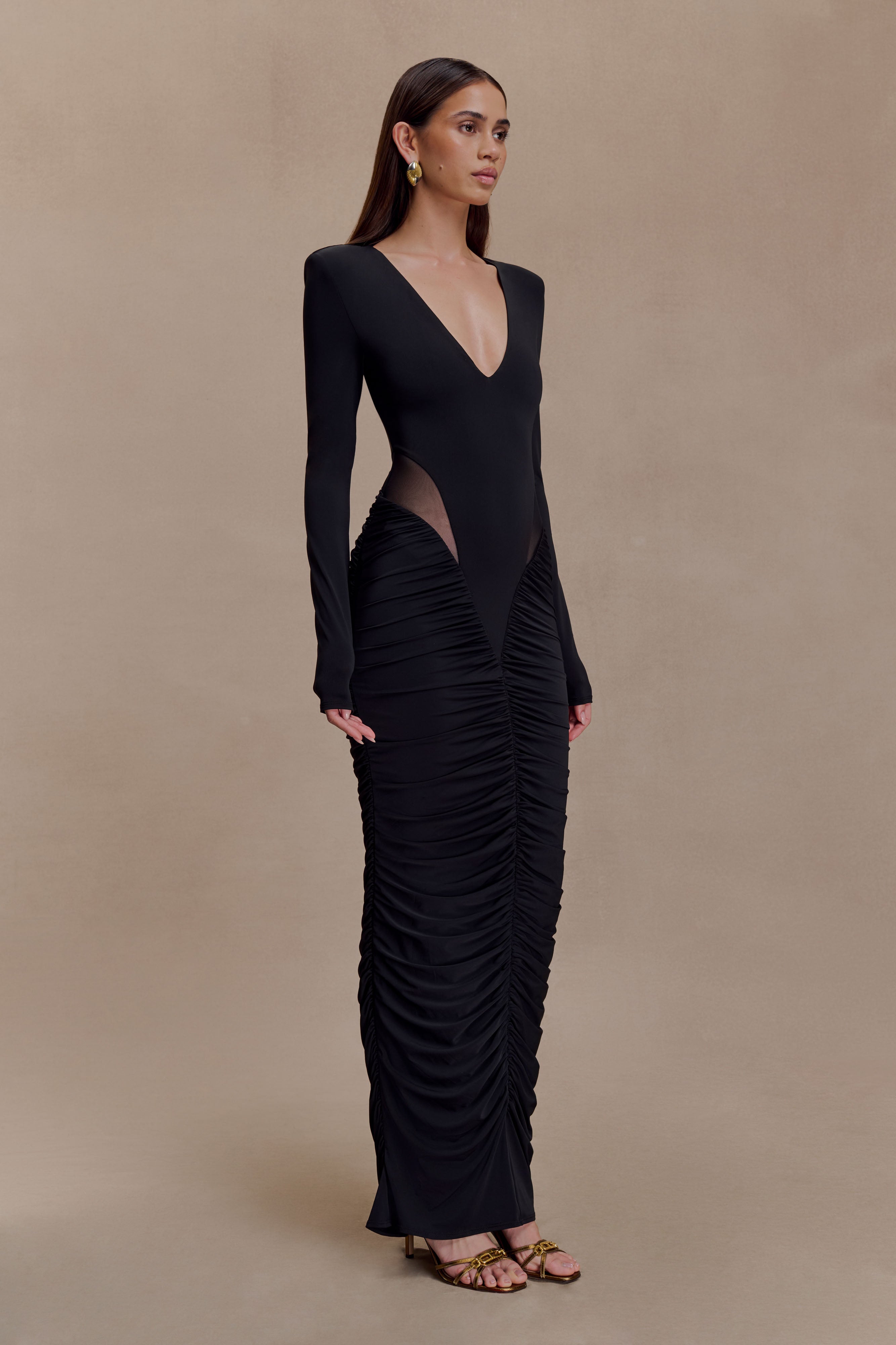 Louanne Slinky Long Sleeve Maxi Dress
