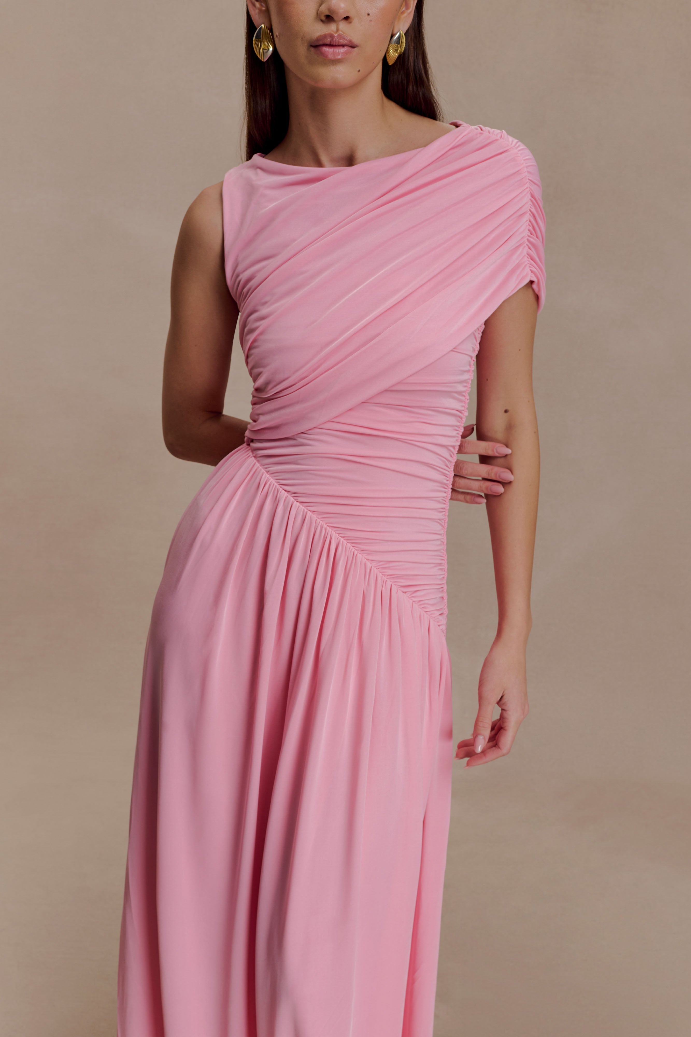 Ayeshya Slinky Asymmetric Maxi Dress