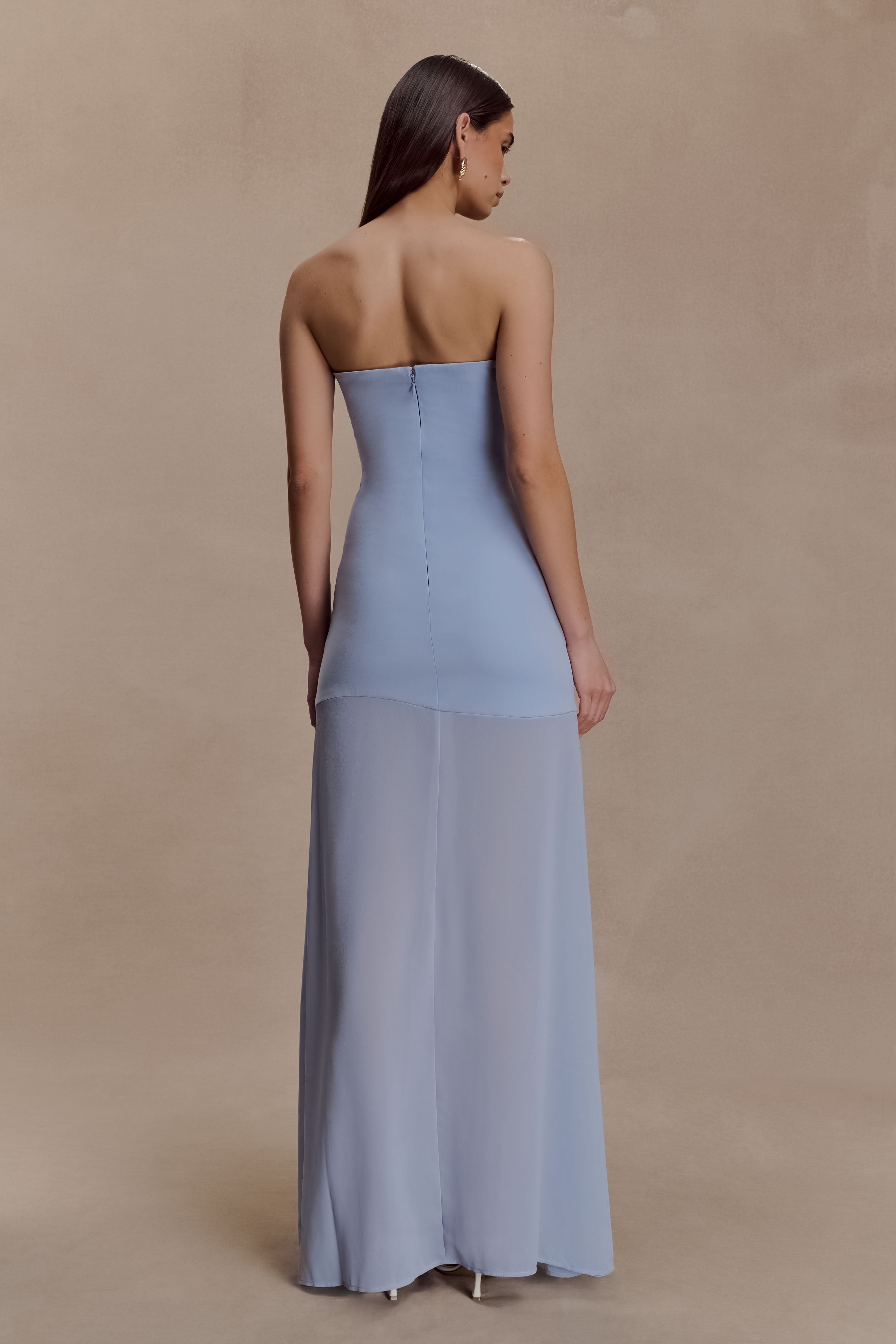 Mason Crepe And Chiffon Maxi Dress
