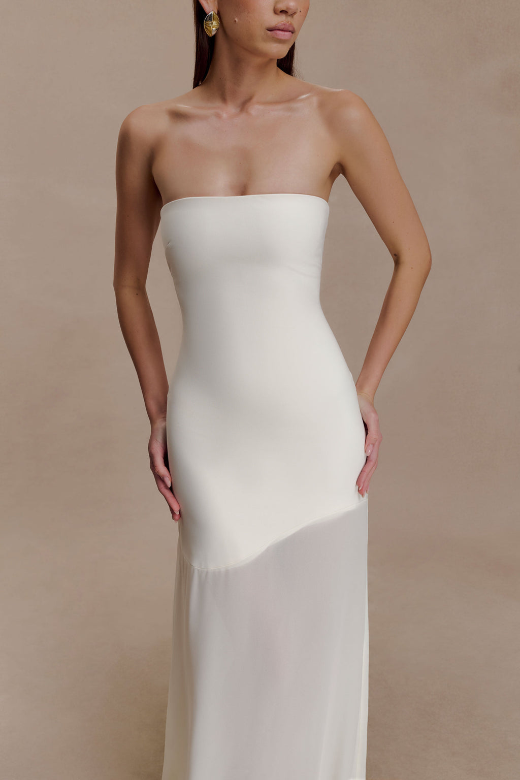 Mason Crepe And Chiffon Maxi Dress