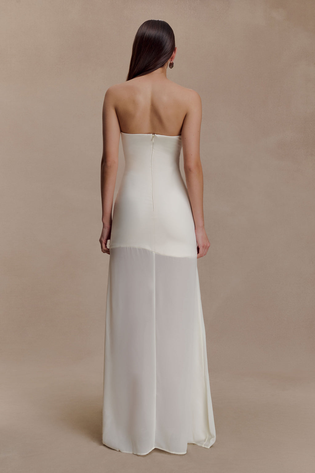 Mason Crepe And Chiffon Maxi Dress