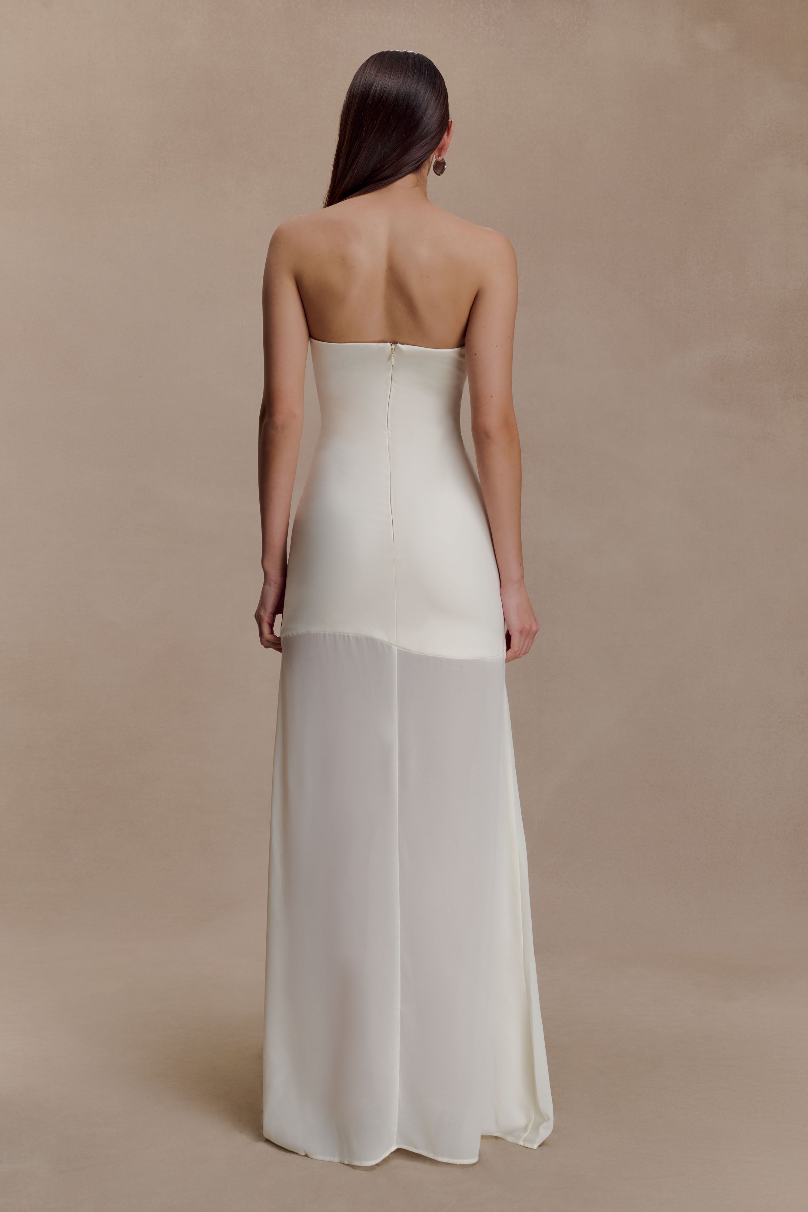 Mason Crepe And Chiffon Maxi Dress