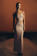 Starla Strapless Diamante Maxi Dress in Gold – Chic&Drifts