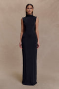 Wisteria Slinky Maxi Dress With Scarf