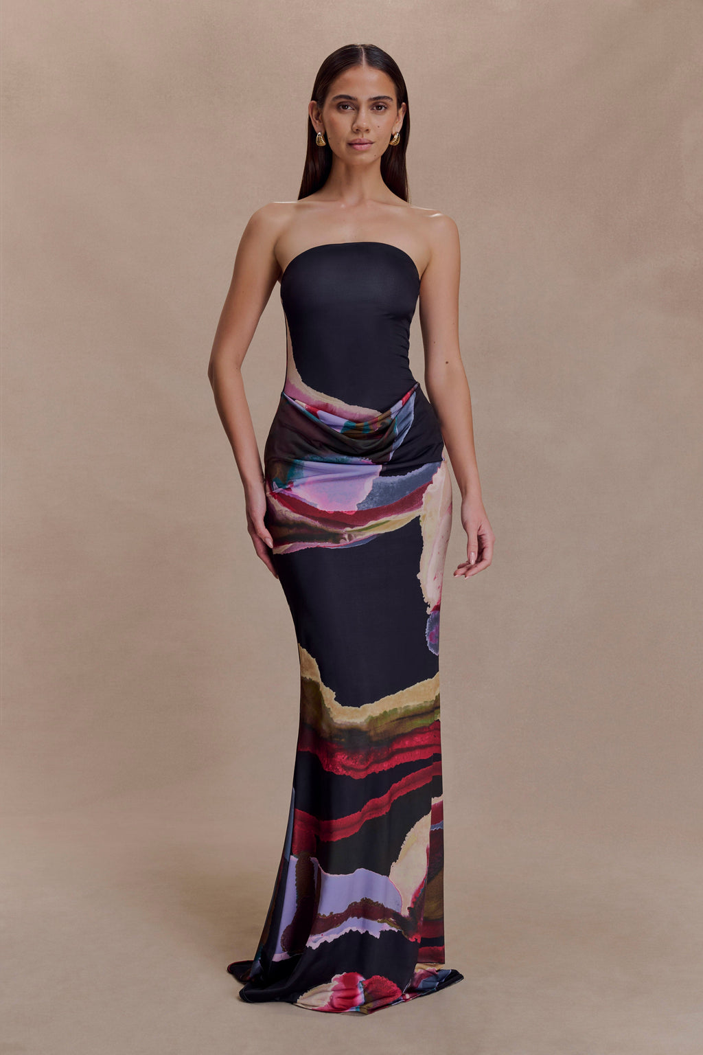 Madison Strapless Slinky Maxi Dress