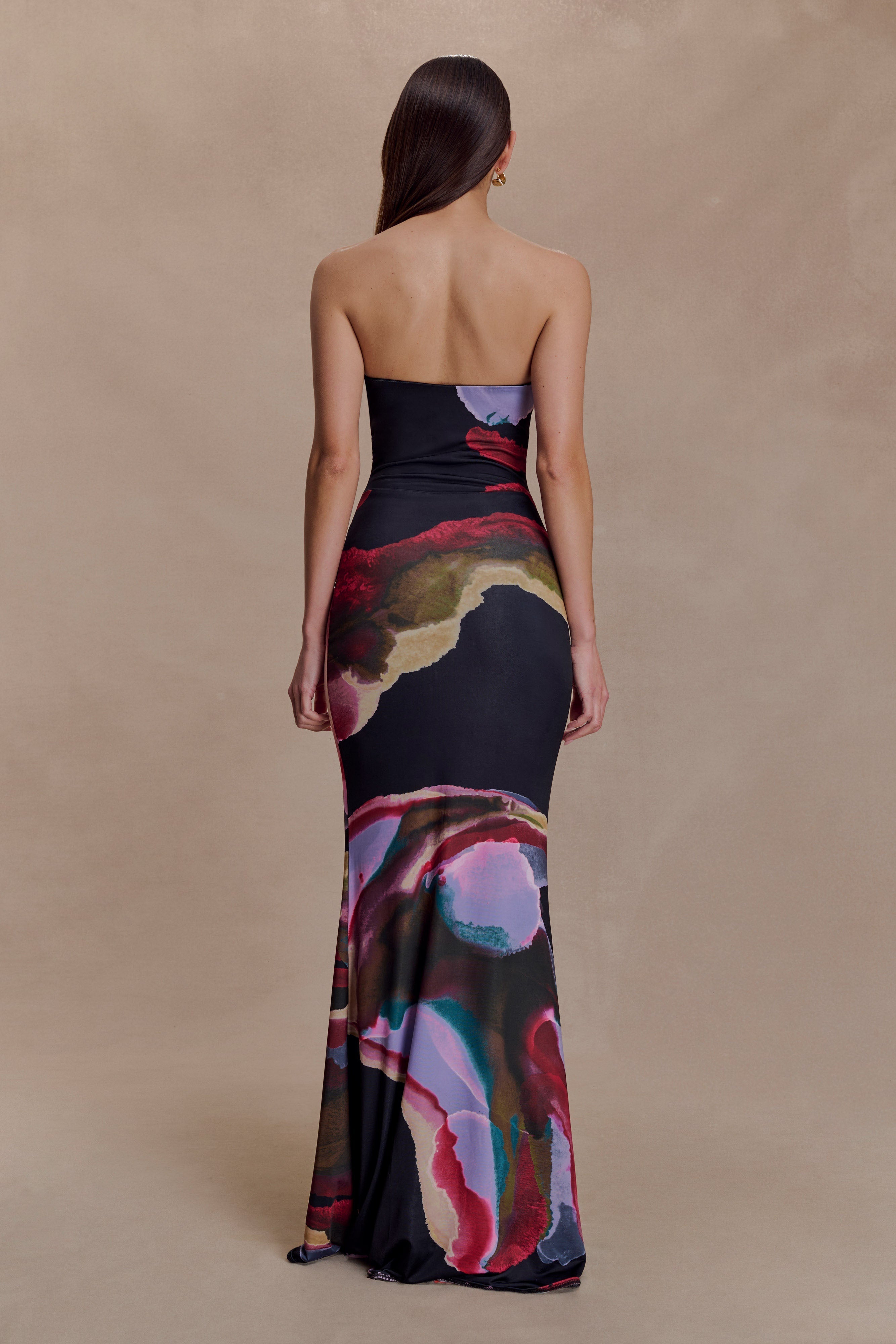 Madison Strapless Slinky Maxi Dress