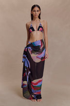Evie Chiffon Sarong in Multi Fluid Reverie Print – Chic&Drifts
