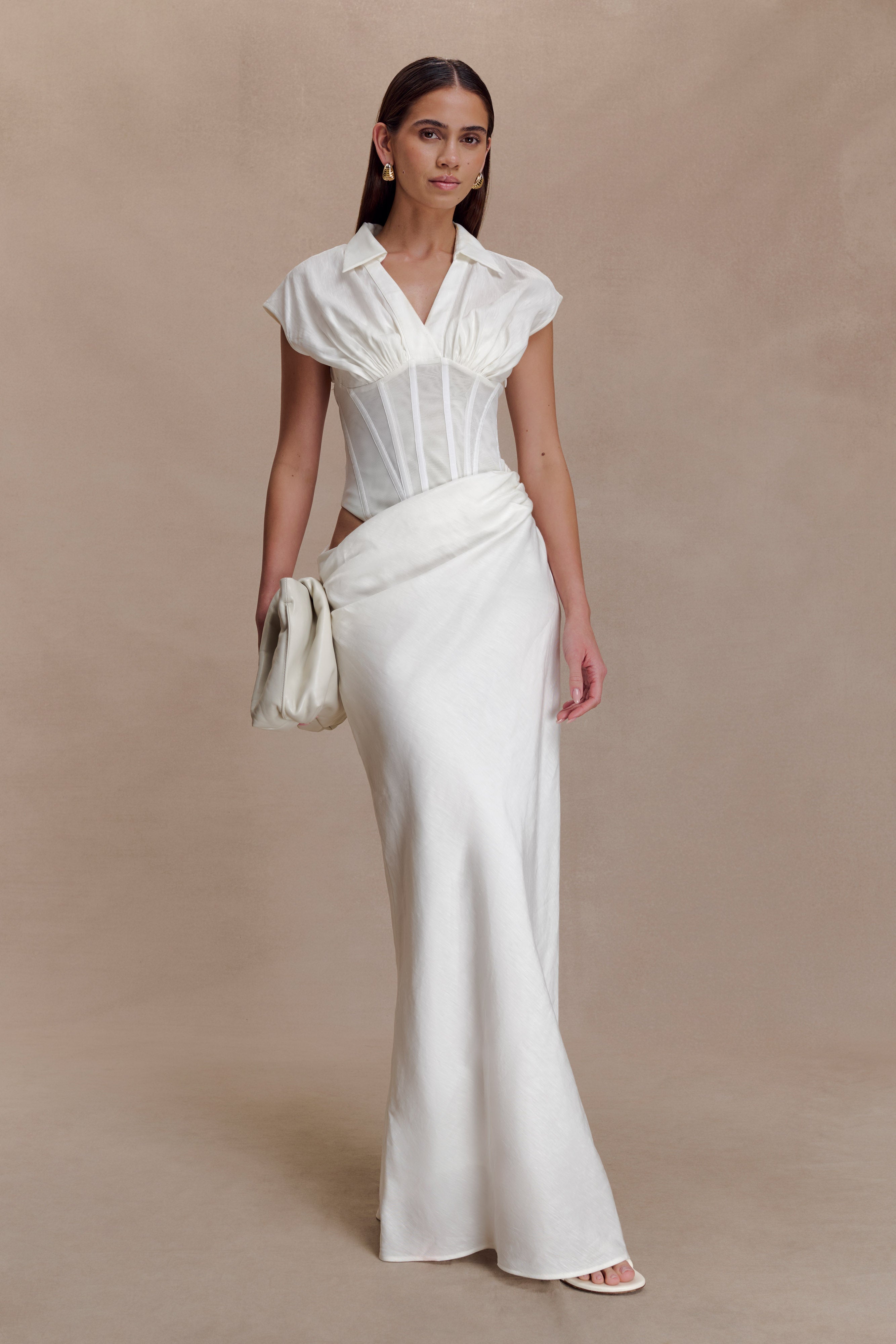 Saphira Shirt Corset Maxi Dress