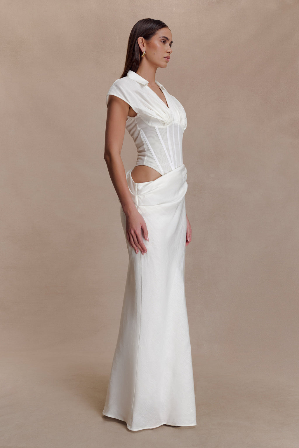 Saphira Shirt Corset Maxi Dress