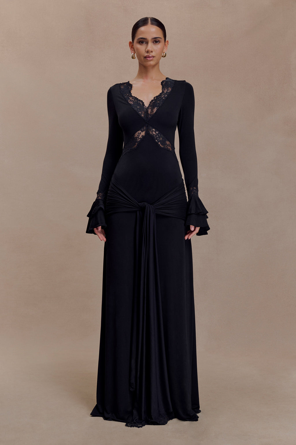 Electra Slinky Lace Maxi Dress