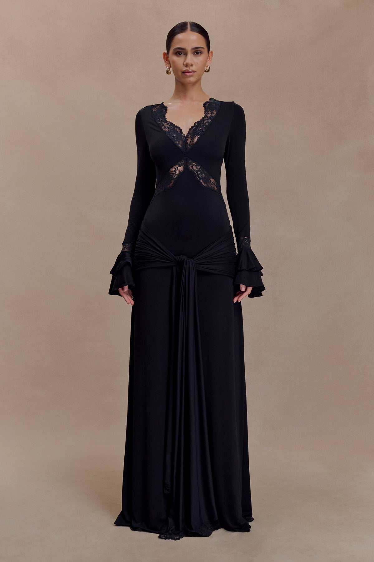 Electra Slinky Lace Maxi Dress