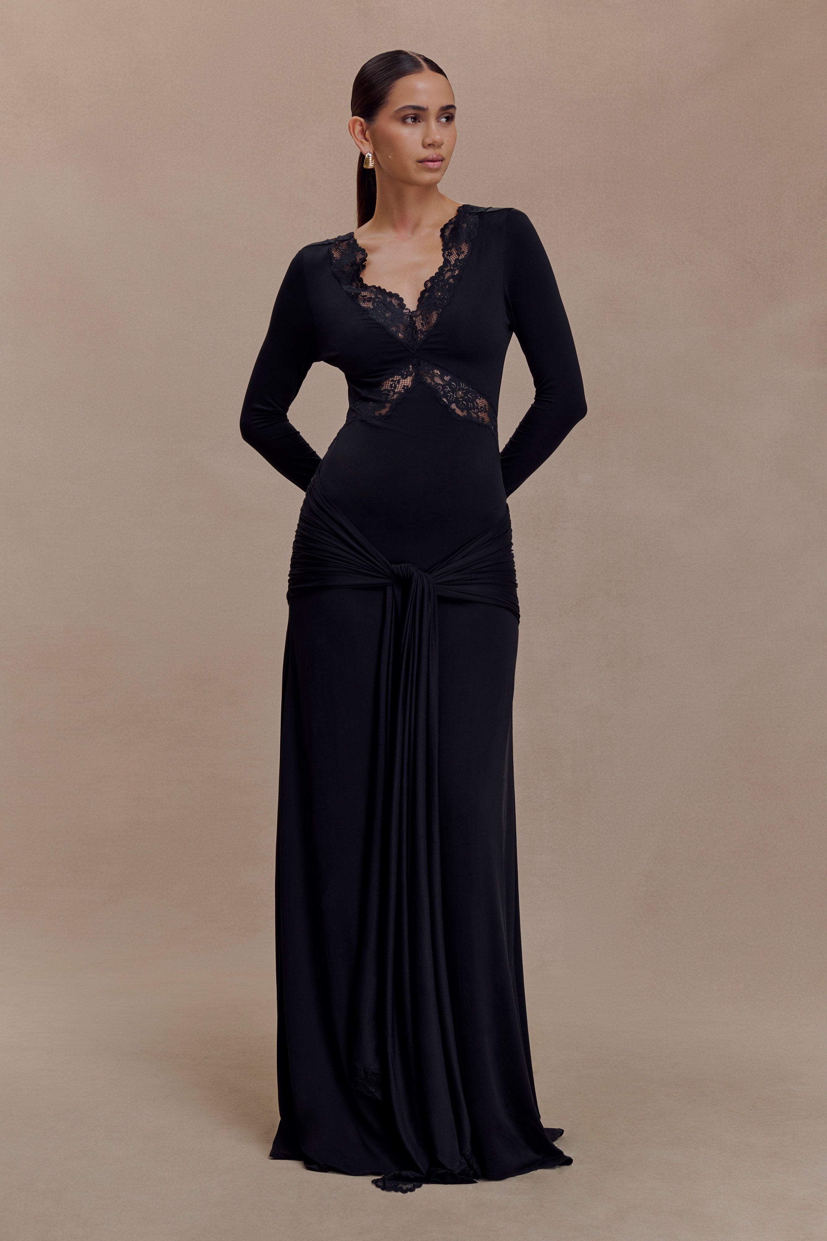 Electra Slinky Lace Maxi Dress