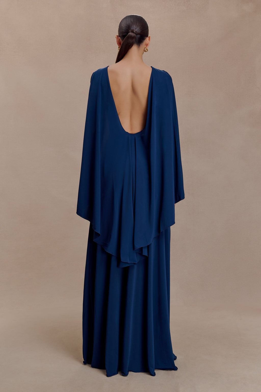 Emory Jersey Cape Maxi Dress
