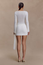 Elowen Knit Cowl Long Sleeve Top in White – Chic&Drifts
