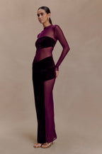 Davina Velvet And Mesh Maxi Dress in Black – Chic&Drifts